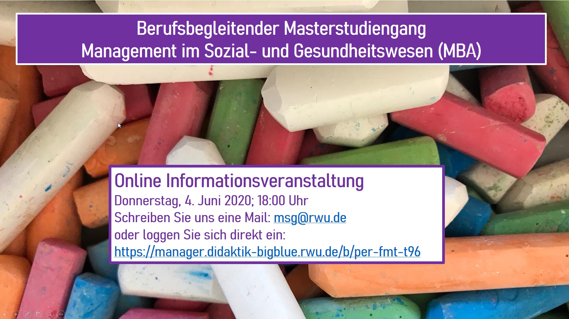 Infoveranstaltung Kreide
