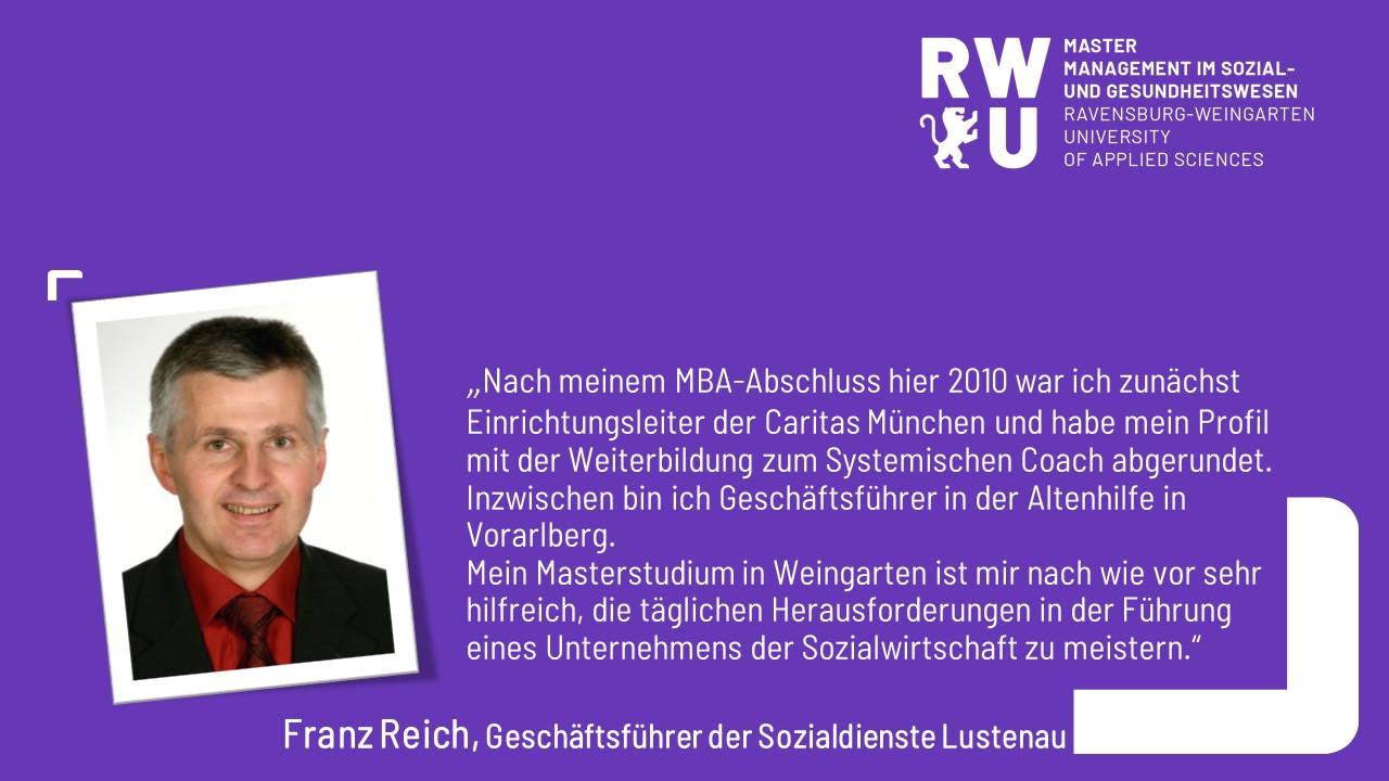 Testimonial Franz Reich