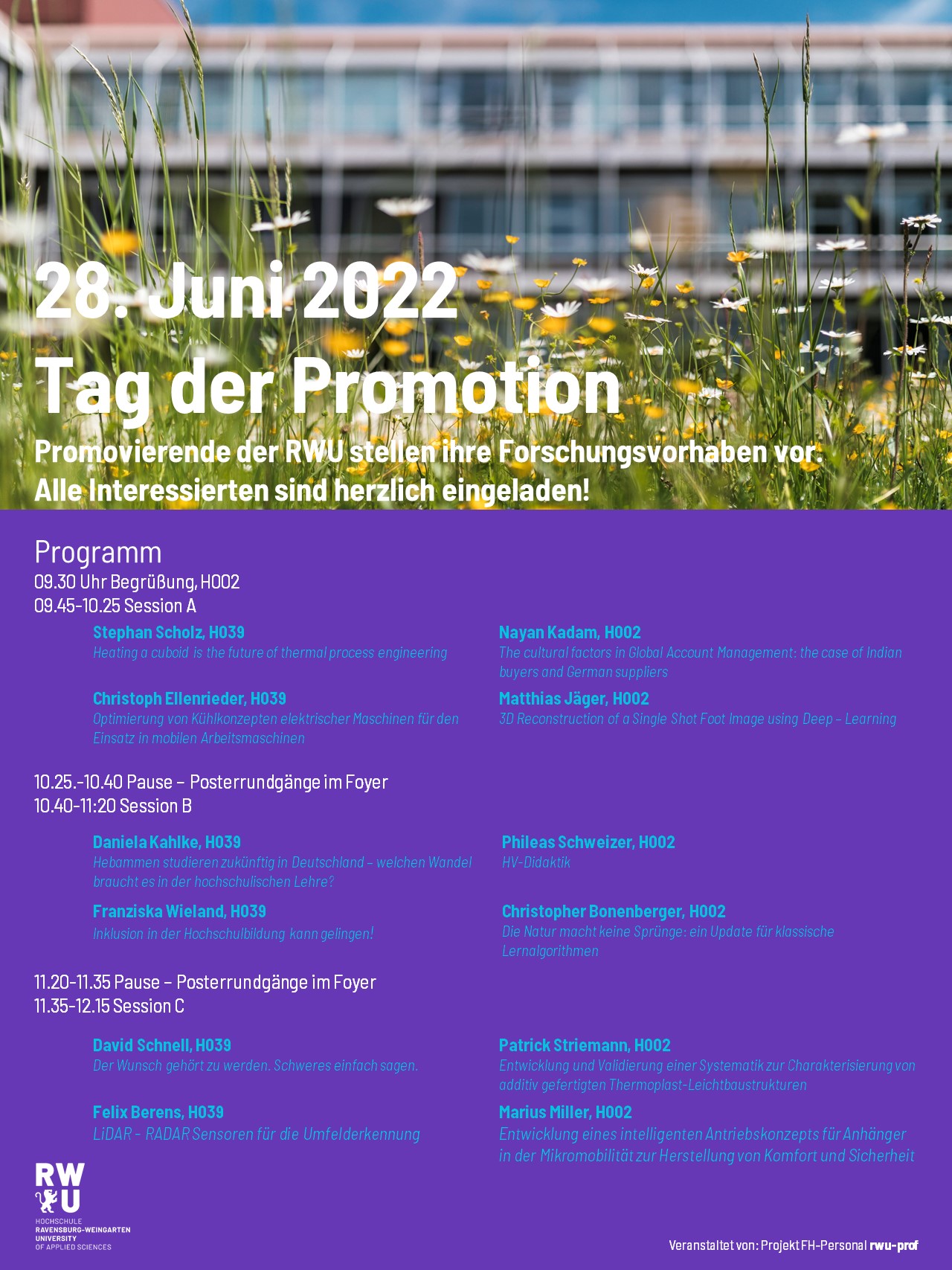 Programm Tag der Promotion