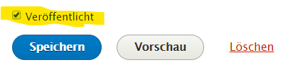 Schaltfläche Veröffentlichen