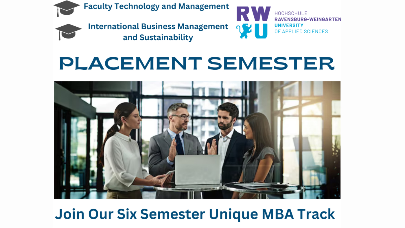 Master-Studiengang International Business Management & Sustainability Placement Semester