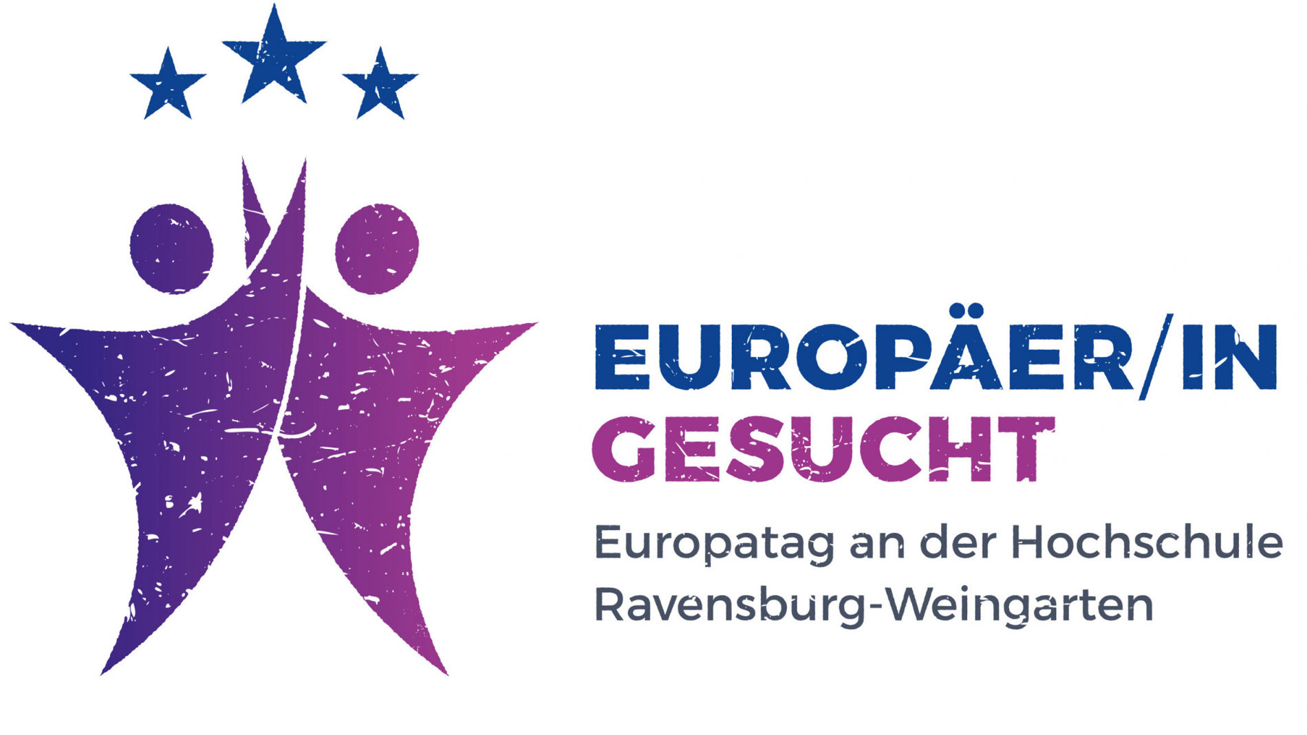 Das Logo für den Europatag mit dem Motto Europäer und Europäer gesucht.