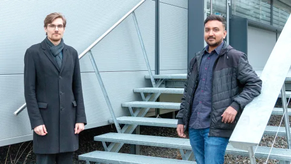 Die neuen Kollegen an der Hochschule Ravensburg-Weingarten v.l.n.r.: Tobias Grüble und Dhanush Gangadharaiah