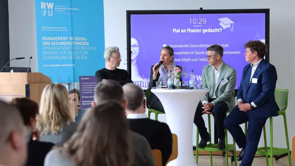 RWU-Weiterdenkertagung 2024, Podiumsdiskussion zum Thema: "Transformation im Sozial- und Gesundheitswesen"