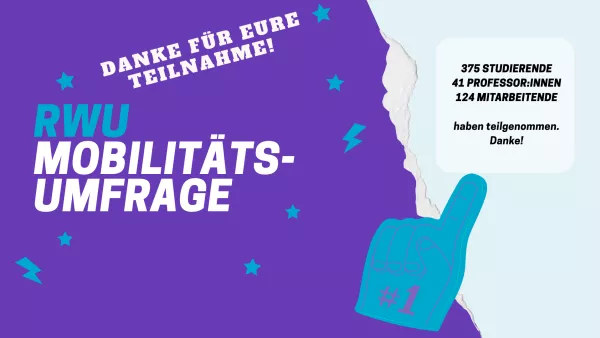 RWU Mobilitätsumfrage Danke