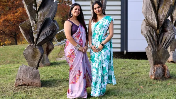 Hiral Singh und Medha Keskar vom CIS der RWU 