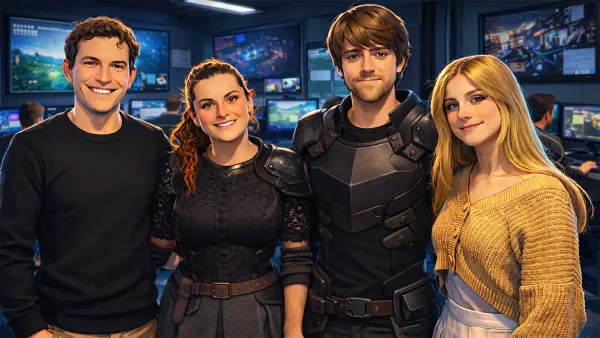 KI-generierte Avatare des Orga-Teams des Global Game Jams an der RWU