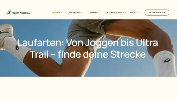 Schreenshot der Website laufen-fitenss.de
