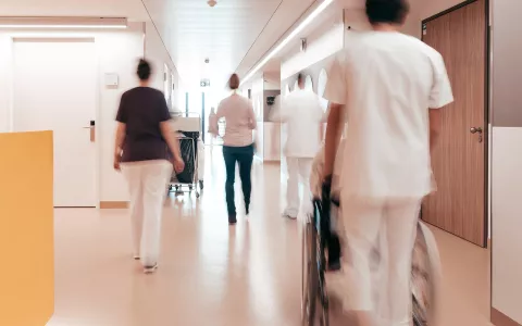 Flur eines Krankenhauses