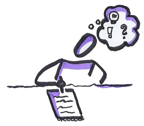 Lernender löst eine Aufgabe