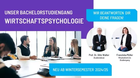 Infoveranstaltung Wirtschaftspsychologie RWU