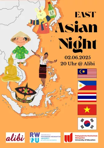 Länderabend "East Asian Night" am 02.06.2025 im alibi