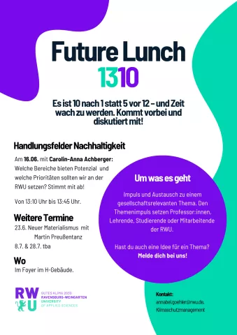 Flyer zum FutureLunch im Sommersemester 2025