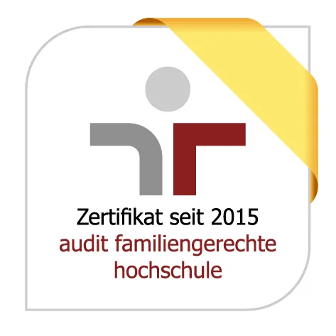 Zertifikat des Audits familiengerechte Hochschule seit 2015