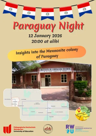 Poster Länderabend Paraguay 12.01.2026 im alibi
