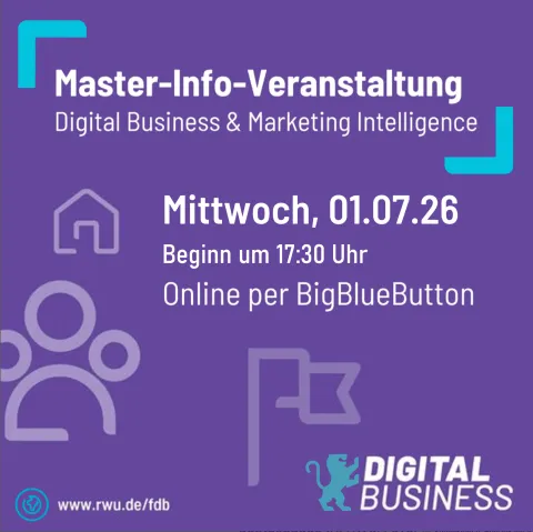 Banner: Master-Info-Veranstaltung | Digital Business & Marketing Intelligence 