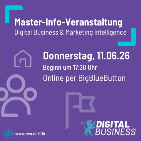 Infobanner: Master-Info-Veranstaltung | Digital Business & Marketing Intelligence
