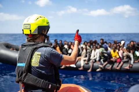 Eine erfolgreiche Seenotrettung im Mittelmeer