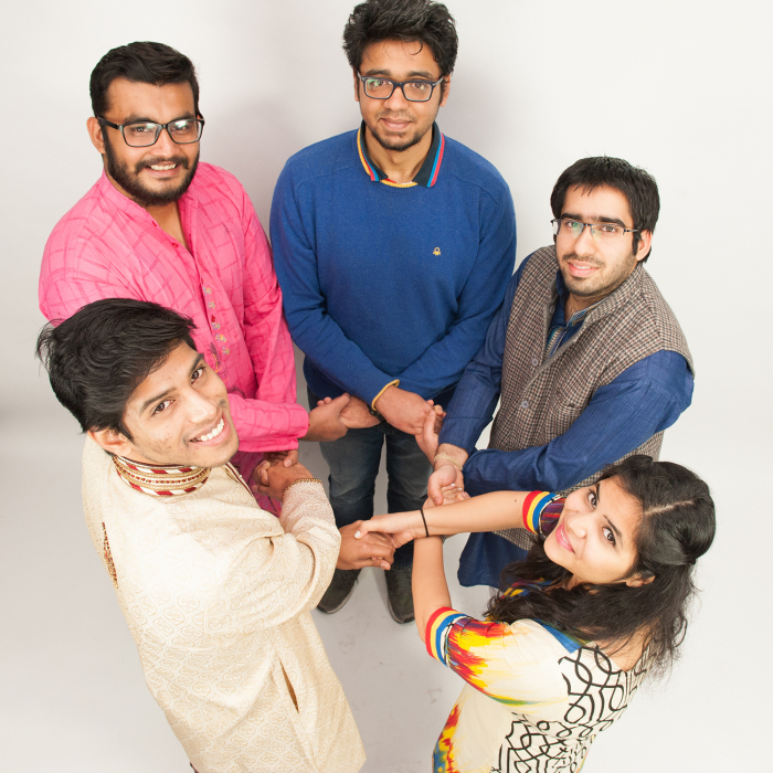 Gruppe indischer Studierender